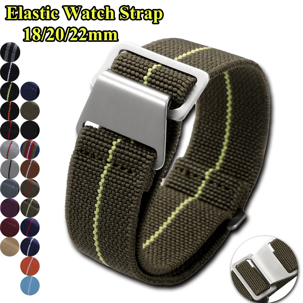 弾性時計ストラップ 18 ミリメートル 20 ミリメートル  - Nato Strap Nylon のレビューと価格