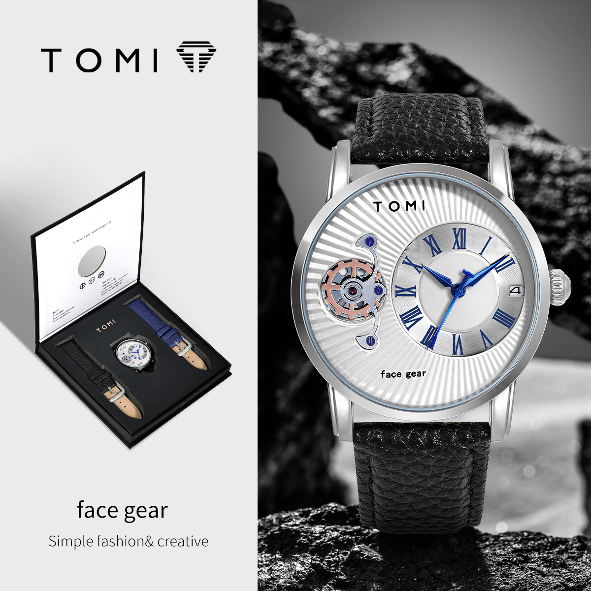 TOMI クラシックミニマリストメンズ腕時計ギフトセット 高 - Omega Watch Constellation のレビューと価格