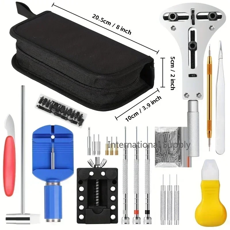 プロ仕様の147点セット時計修理キット。時計ケースオープナー - Spring Bar Tool Set のレビューと価格