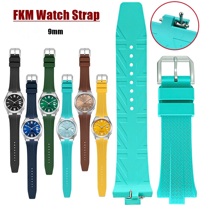 FKMフッ素ゴム製クイックリリースウォッチストラップ 9mm - Citizen Watch Tsuyosa のレビューと価格