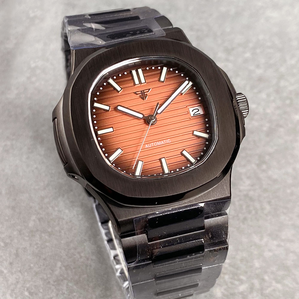 PVDブラック自動巻き腕時計 メンズ 日本製NH35Aムーブ - Patek Philippe Watch Nautilus のレビューと価格